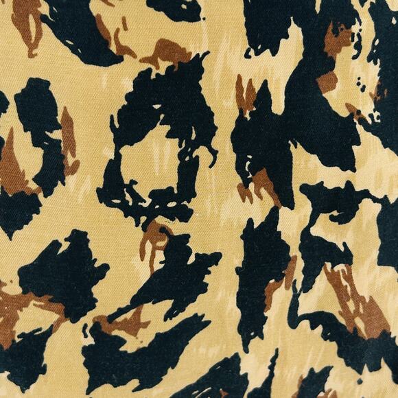 Vintage 90s Finity Naturals 100% Silk Leopard Print Wrap Midi Skirt - Picture 4 of 7